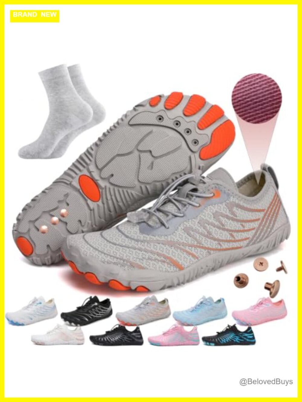 Grounding Barefoot Shoes Copper Conductive Slip-On Zero Drop Wide Toe Box Hiking